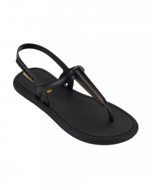 Black / Black Ipanema Glossy Sandal | 4156DTLOJ