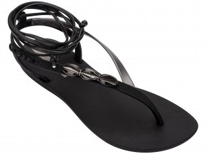 Black / Silver Ipanema Salty Strappy | 5480JBORT