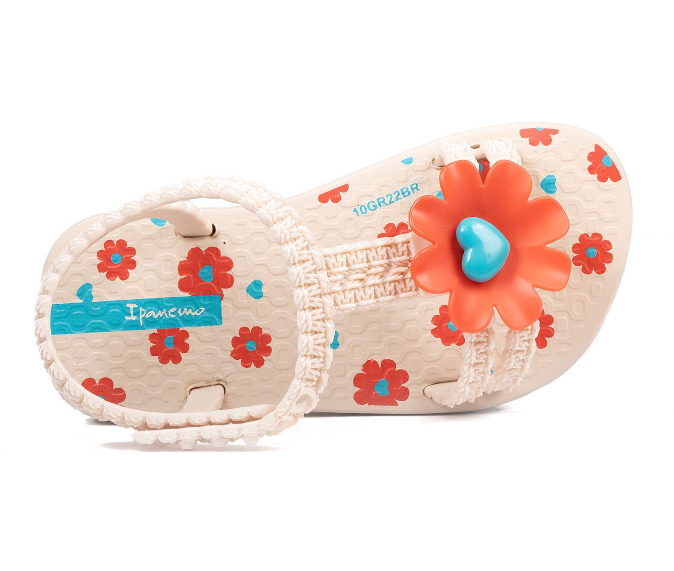 Beige / Beige / Red Ipanema Daisy | 9347TCORG