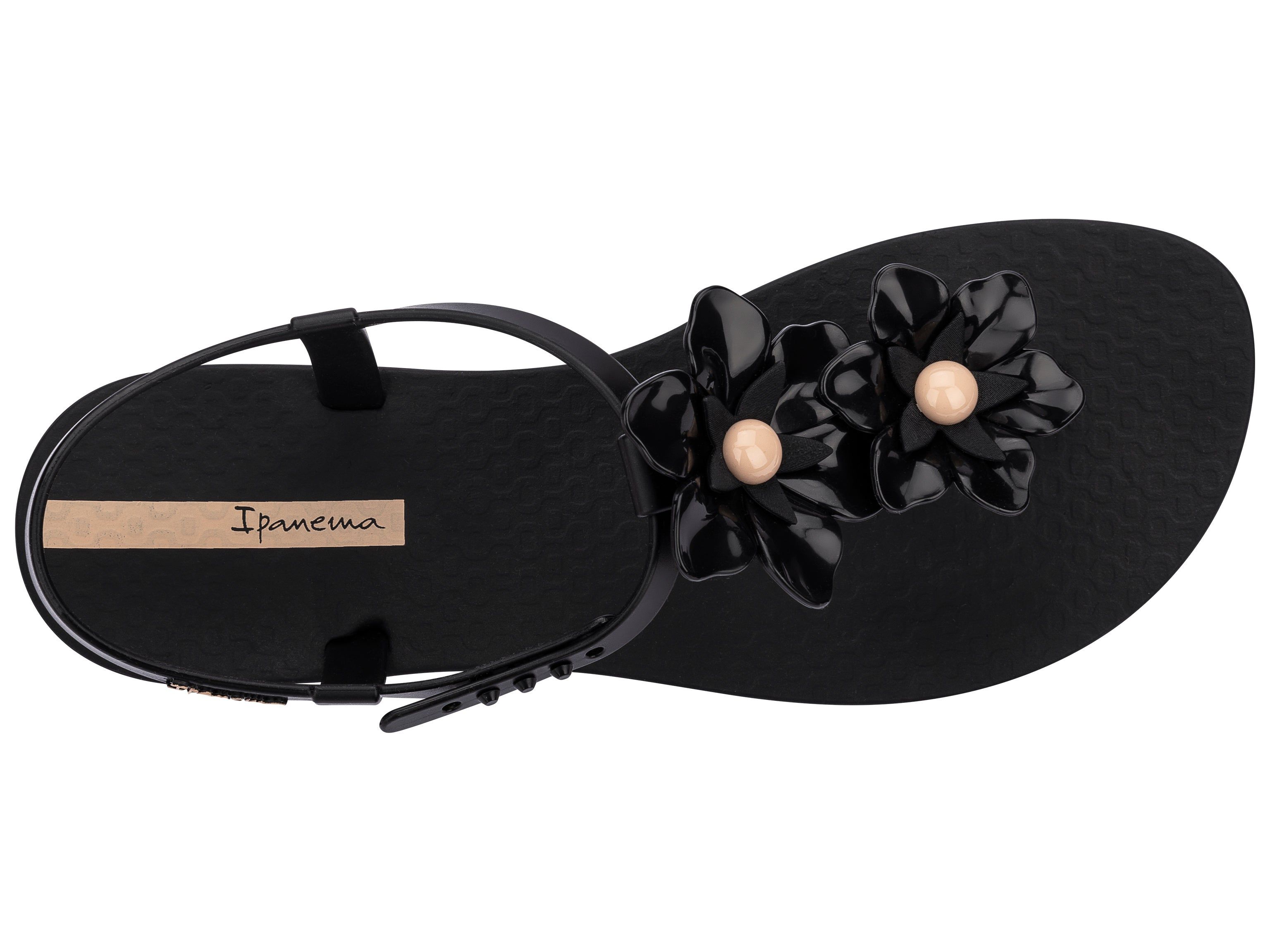 Black / Beige Ipanema Duo Flowers | 1260LPZHQ