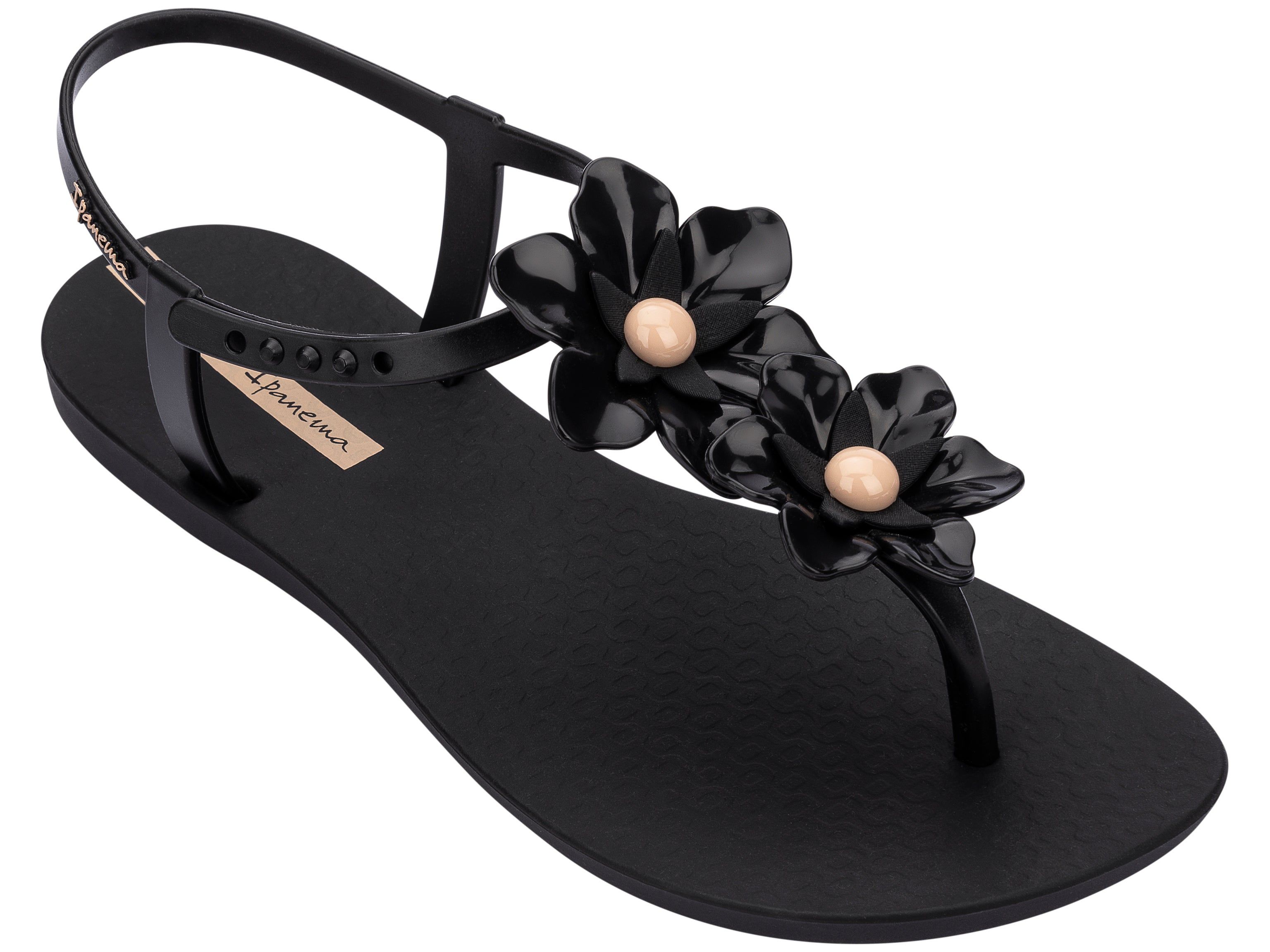 Black / Beige Ipanema Duo Flowers | 1260LPZHQ