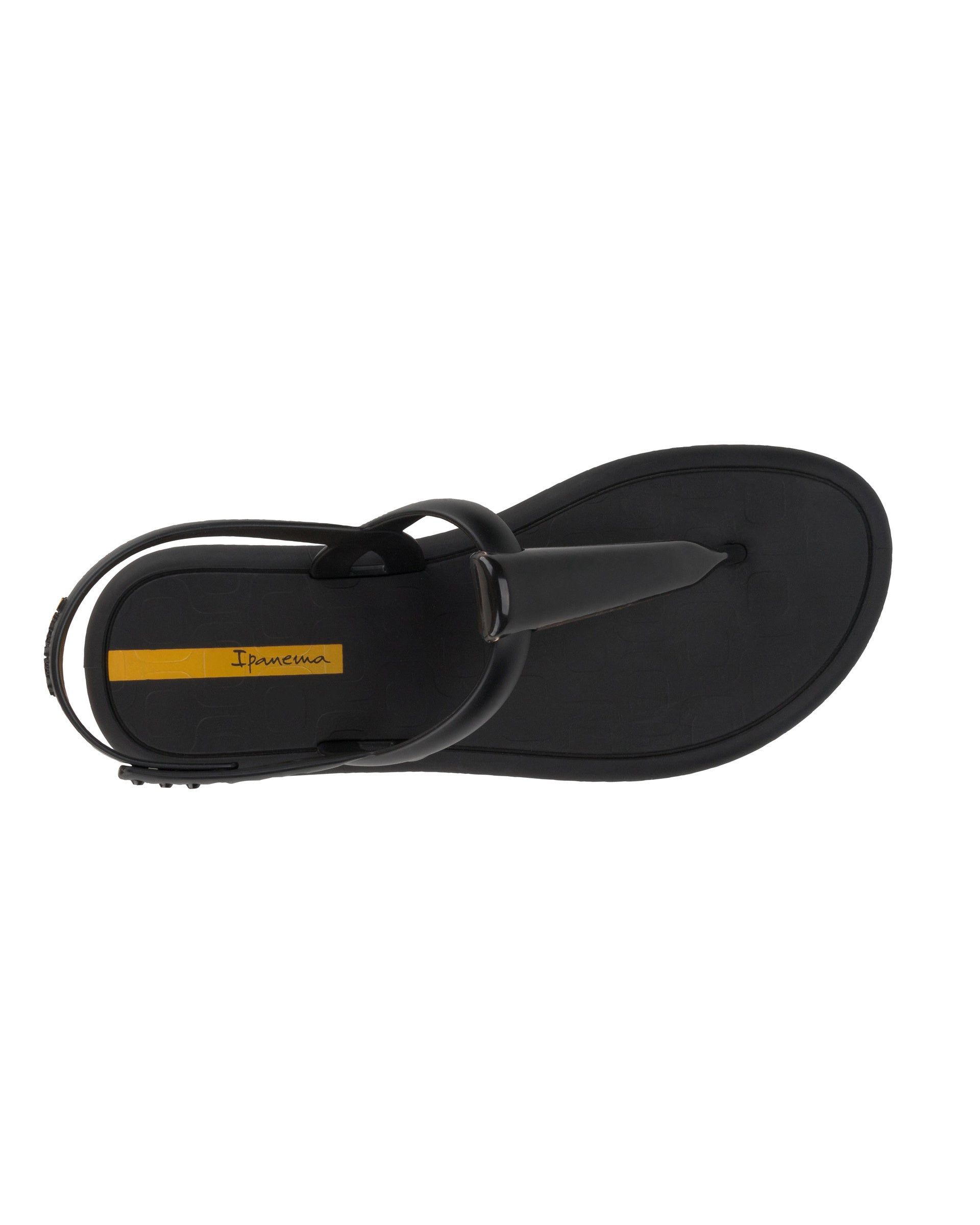 Black / Black Ipanema Glossy Sandal | 4156DTLOJ